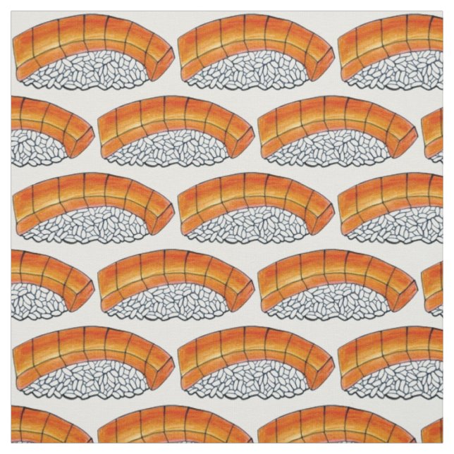 Salmon Nigiri Sushi Japanska Food Restaurant Tyg (Provkarta)