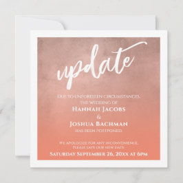 Salmon Ombre-uppdateringskort för uppskjuten Bröll Inbjudningar