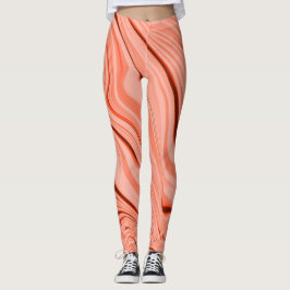 Salmon, persika, klar korall och rosa mix kurvor leggings