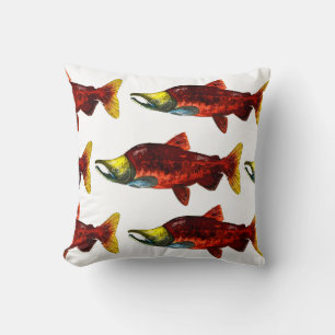 Salmon Pillow   Fisk Pillow Kudde