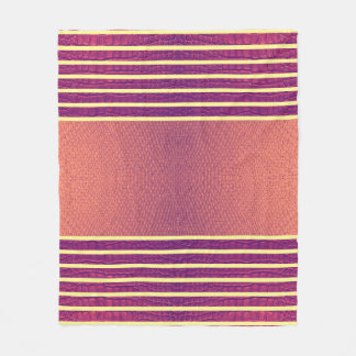 Salmon & Purple Exotic Faux Snake Leather Stripe Fleecefilt