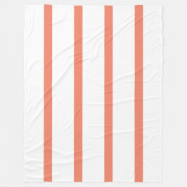 Salmon Red and White Minimal Rand Office Fleecefilt