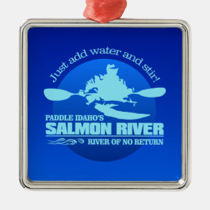 Salmon River (blått) Julgransprydnad Metall