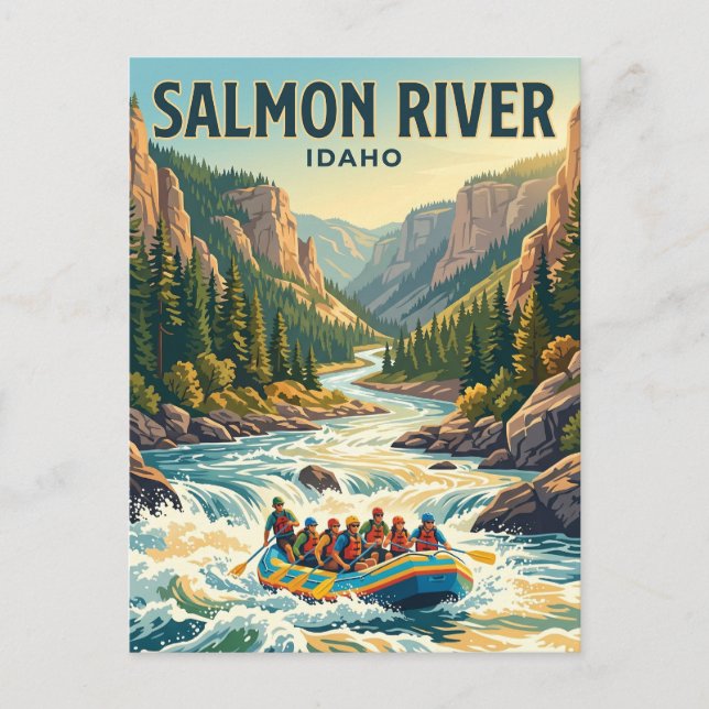 Salmon River Idaho Vykort (Framsida)
