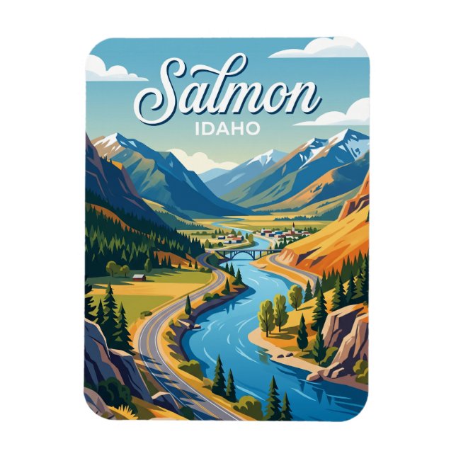 Salmon River Scenic Byway Idaho Magnet (Vertikal)