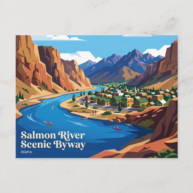 Salmon River Scenic Byway Idaho Vykort (Framsida)
