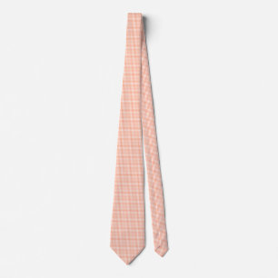 Salmon Rosa Gingham Tie Slips