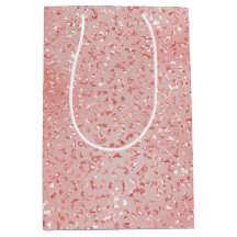 Salmon Rosa Glitter Leopard Print