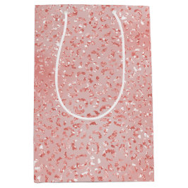 Salmon Rosa Glitter Leopard Print