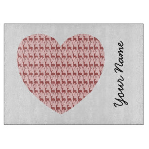 Salmon Rosa Hjort Heart Personlig Namn