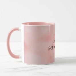 Salmon Rosa Ombre Glitter Heart Kärlek Citat Mugg