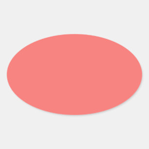 Salmon Rosa Oval Sticker Ovalt Klistermärke