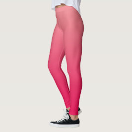Salmon Rosa Red Ombre Leggings