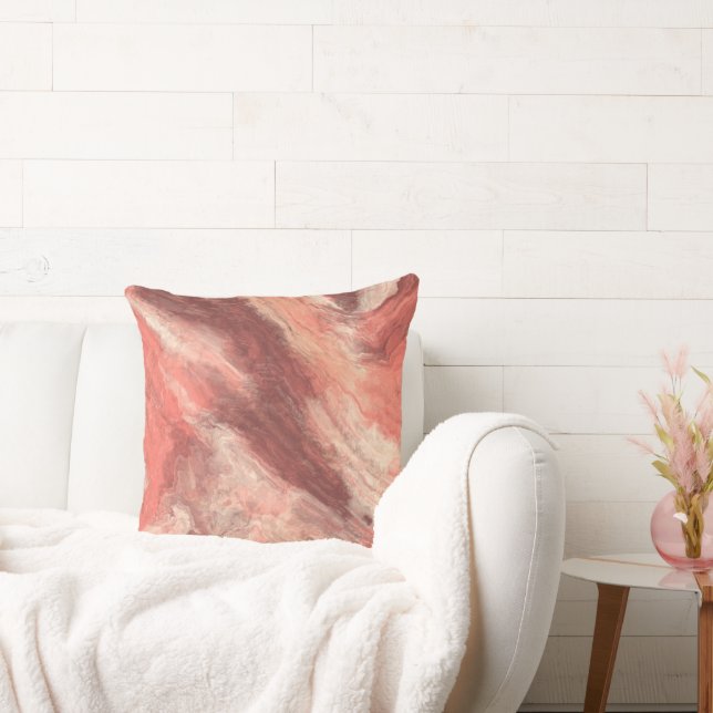 Salmon Rosa Sand Kudde (Soffa)