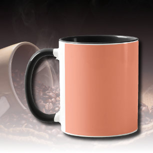 Salmon Rosa Solid Färg TRENDIG FÄRG Mugg