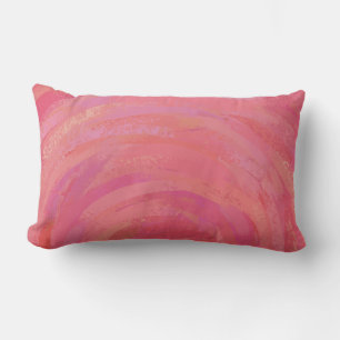 Salmon Rosa Swirl Lumbarkudde