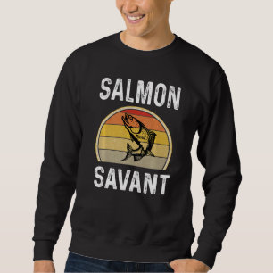 Salmon Savant Fisherman Fisherman Fishermen Retro Lång Ärmad Tröja