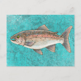 Salmon Sketch-vykort Vykort