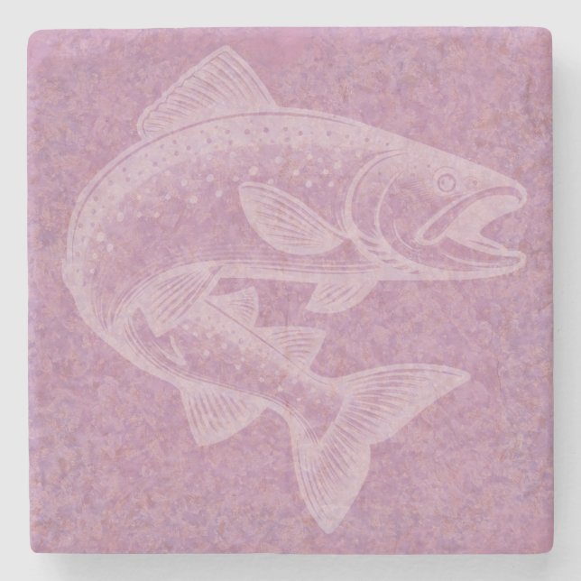 Salmon Stigning Stenunderlägg (Framsidan)