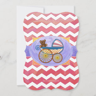 Salmon Swirl Baby Saker Inbjudningar