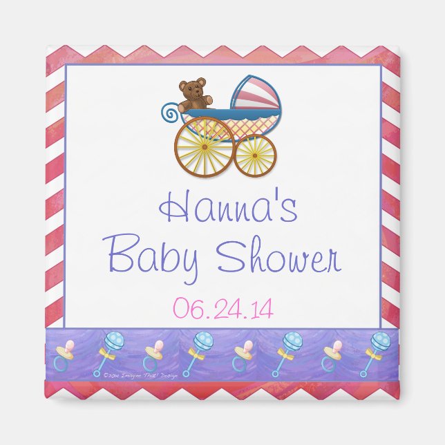 Salmon Swirl Baby Saker Magnet (Framsidan)