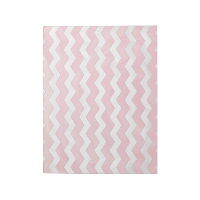 Salmon Swirl Chevron Mönster Anteckningsblock (Roterad)