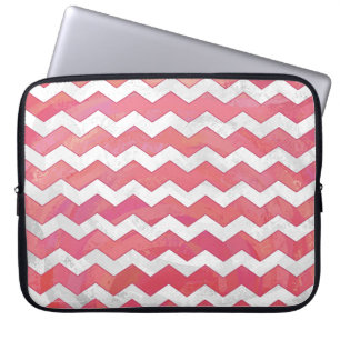Salmon Swirl Chevron Mönster Laptop Fodral