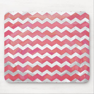 Salmon Swirl Chevron Mönster Musmatta