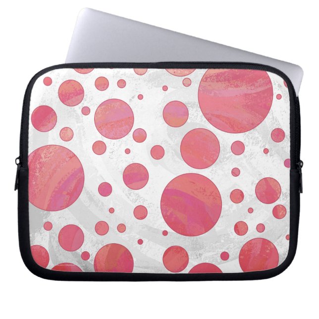 Salmon Swirl Dot Mönster Laptop Sleeve (Framsidan)
