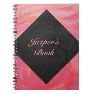 Salmon Swirl Monogram Anteckningsbok