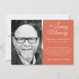 Salmon Sympathy Funeral Memory TACK Photo Kort