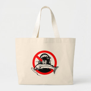 Salmon Thief Cotton Tote Jumbo Tygkasse