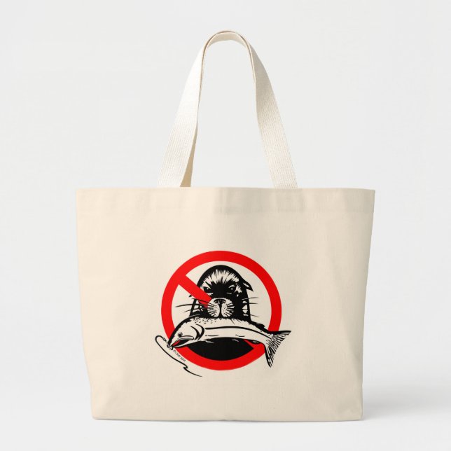 Salmon Thief Cotton Tote Jumbo Tygkasse (Framsidan)