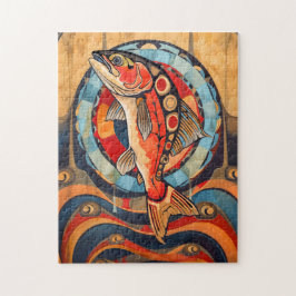 Salmon Totem – Journey in Deco Style Pussel