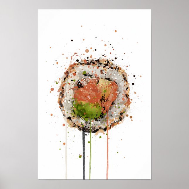 Salmon Uramaki Sushi Poster (Framsidan)