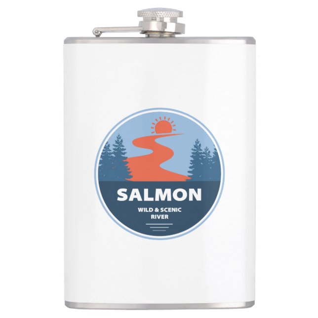 Salmon-Vilden och floden Idaho Fickplunta (Framsidan)