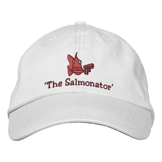"Salmonatorn" - broderade Hat Broderad Keps (Framsida)