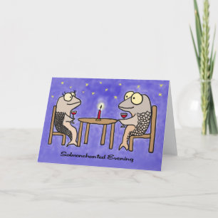 Salmonchanted Evening Greeting Card Kort