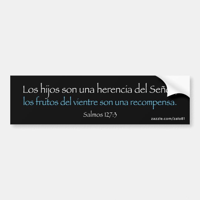Salmos 127:3 bildekal (Framsidan)