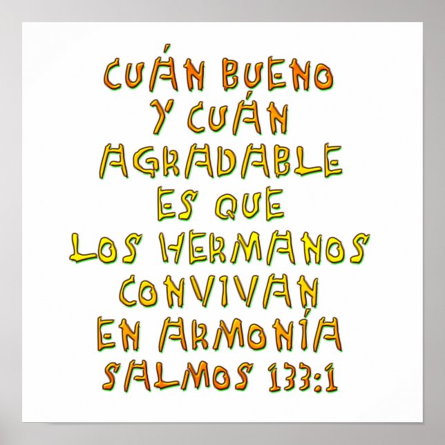 Salmos 133:1 poster (Framsidan)