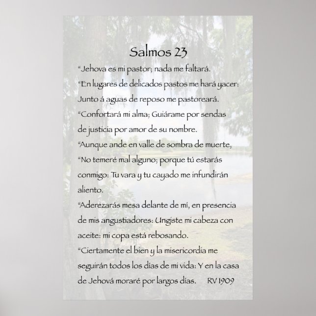 Salmos 23 Kartel Poster (Framsidan)