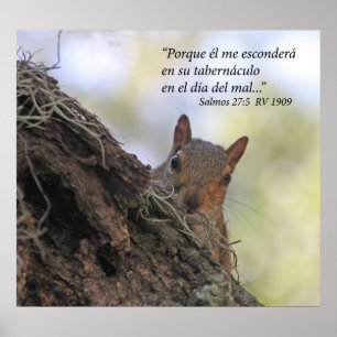 Salmos 27-5 lurar Ardilla Poster
