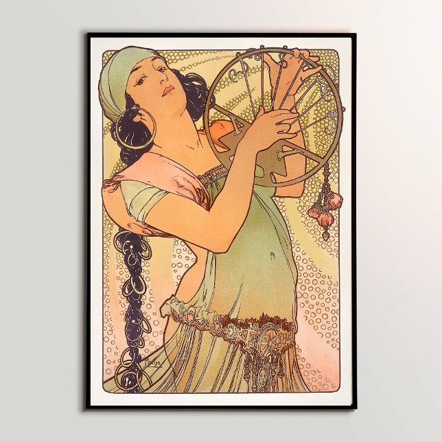 Salomé (1897) av Alphonse Mucha genom Wall Art Poster (Make a Bold Statement: Elevate Your Décor with the Exquisite Salomé (1897) Wall Art Poster)