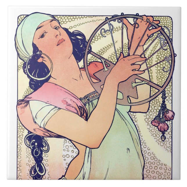 Salome, Alphonse Mucha Kakelplatta (Framsidan)