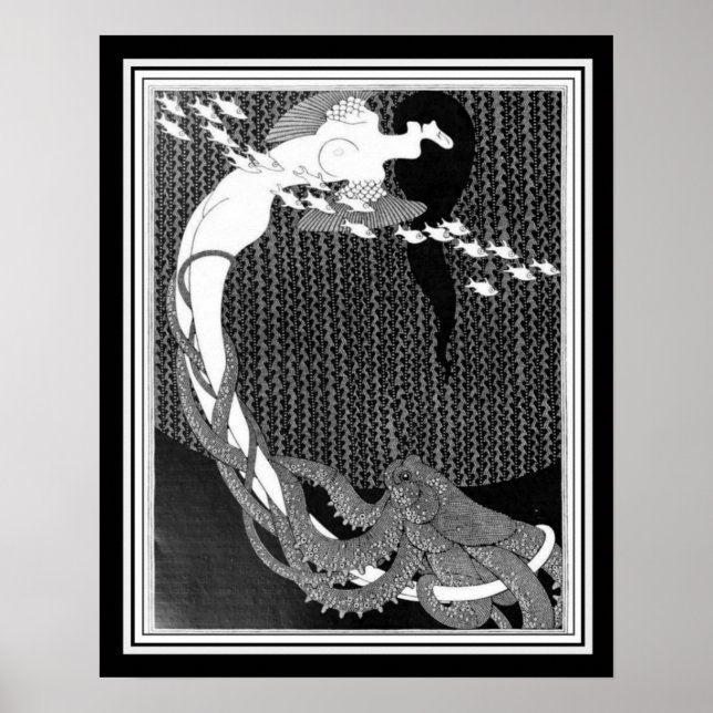 "Salome" Art nouveau av Julius Klinger (1909) Poster (Framsidan)