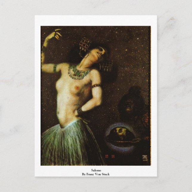 Salome by Franz Von Stuck Vykort (Framsida)