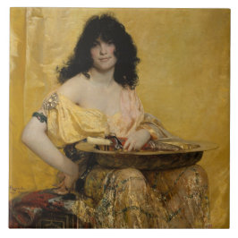 Salomé (Female Porträtt) (från Henri Regnault) Kakelplatta