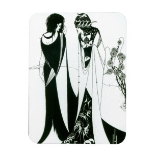 Salome med henne mor, Herodias, 1894 (lithoen) (b Magnet