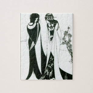 Salome med henne mor, Herodias, 1894 (lithoen) (b Pussel