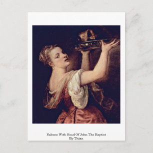 Salome med John the Baptist av titian Vykort